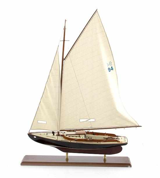 Appraisal: Ship model John F Kennedy's ''Victura'' th century wood and