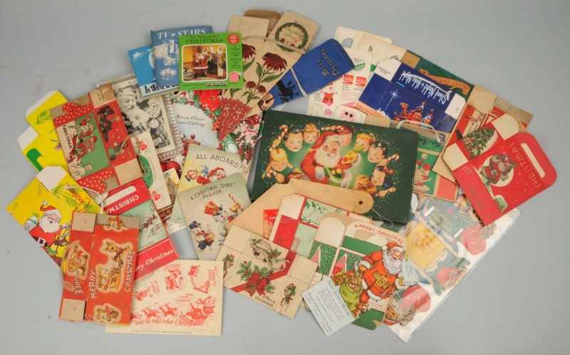 Appraisal: Lot of Christmas Paper Assortment Description Includes paper cones boxes