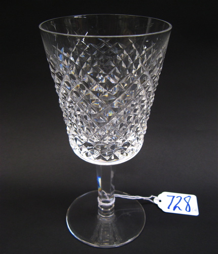 Appraisal: SET IRISH WATERFORD CUT CRYSTAL WATER GOBLETS pieces in the