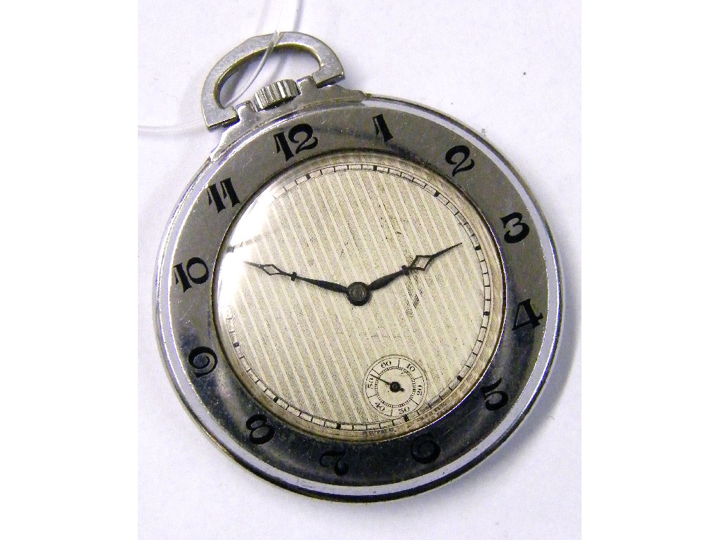 Appraisal: Swiss lever steel cased dress pocket watch the dial marked