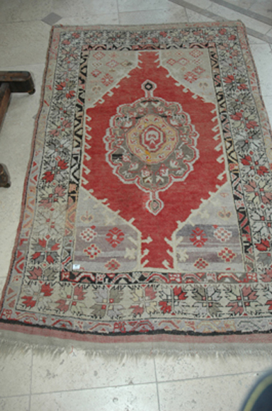 Appraisal: A PERSIAN PRAYER RUG With a central medallion on a