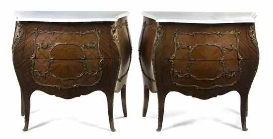 Appraisal: A Pair of Louis XVI Style Spanish Parquetry and Gilt