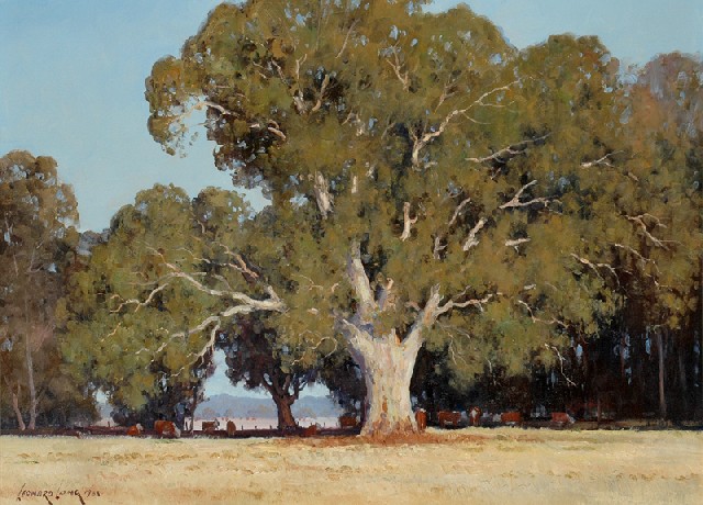 Appraisal: Leonard Hugh Long born Red Gum oil on canvas board