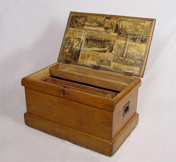 Appraisal: TH C LOCKING TOOL CHEST WITH BAIL HANDLES AND CIVIL