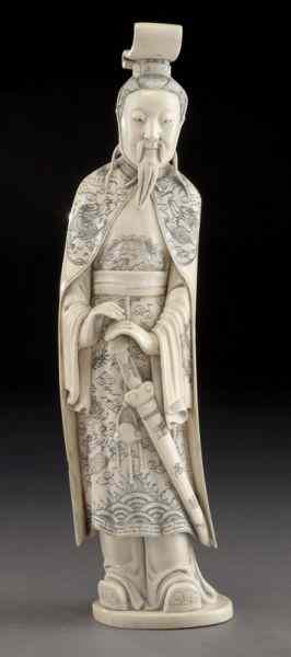 Appraisal: Chinese carved ivory figure International buyers should note that several