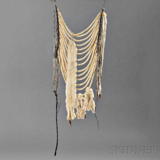 Appraisal: Blackfoot Loop Necklace c last quarter th century fourteen strands