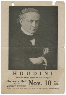 Appraisal: Houdini Harry Ehrich Weiss Houdini Theater Program Chicago ca Photographs