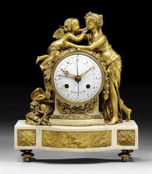 Appraisal: MANTEL CLOCK VENUS ET AMOUR Louis XVI after designs by