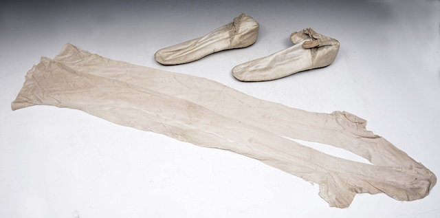 Appraisal: A Pair of Silk Stockings with Queen Victoria's Monogram and