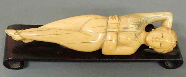 Appraisal: Asian ivory doctor's doll th c mounted on a base