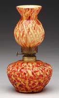 Appraisal: SCARCE END OF DAY MINI LAMP S - Cased glass