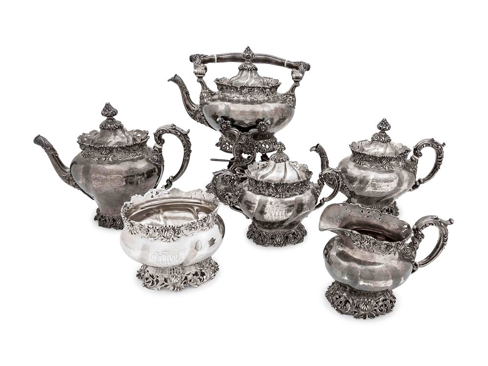 Appraisal: An American Silver Six-Piece Tea and Coffee Service An American