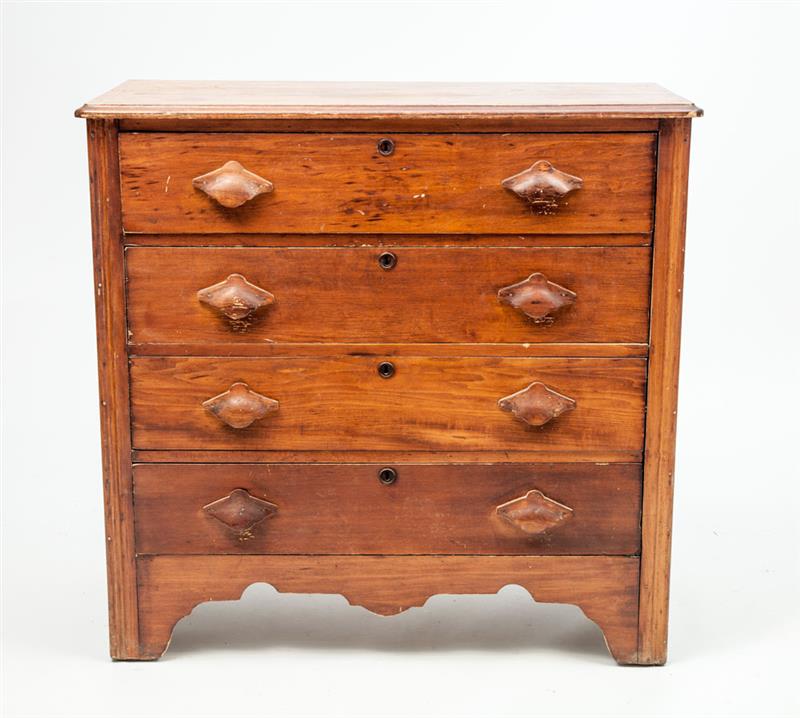 Appraisal: Victorian Walnut Chest of Drawers x x in Estimate -