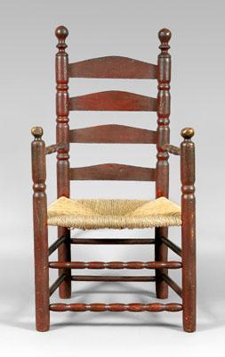 Appraisal: Important New York great chair mixed hardwoods with old dry