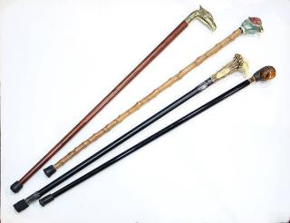 Appraisal: lot of Walking stick group each having a bird form