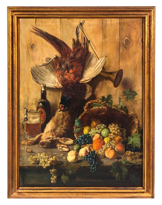 Appraisal: Sale Lot Oreste Costa Italian - Still Life with Game