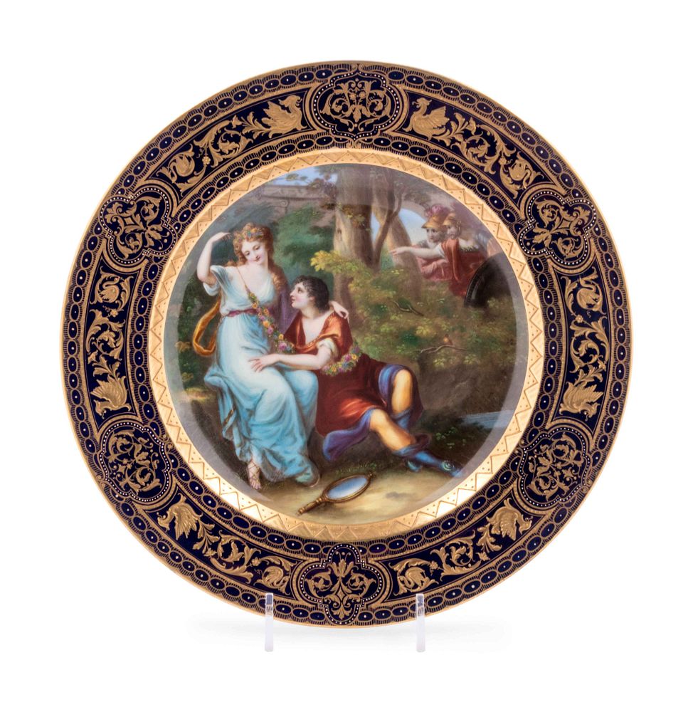 Appraisal: A Vienna Painted and Parcel Gilt Porcelain Cabinet Plate A