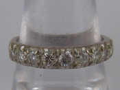 Appraisal: A white metal tests carat gold stone diamond ring approx