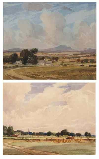 Appraisal: PERCY LANCASTER - 'Near Coniston' and 'Lincolnshire Landscape' a pair