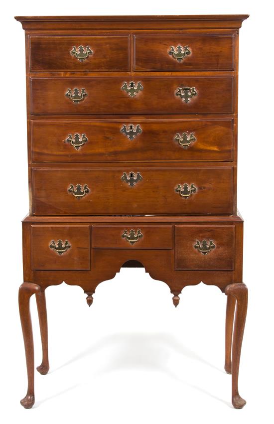 Appraisal: Sale Lot A Chippendale Style Walnut Highboy th century Height