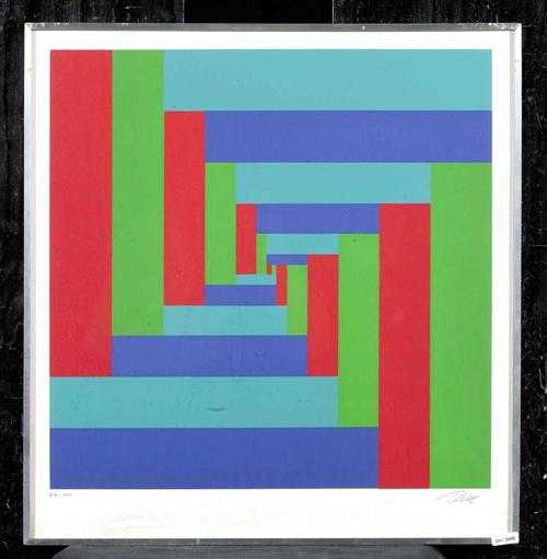 Appraisal: LOHSE RICHARD PAUL Composition Silk screen Signed lower right Lohse