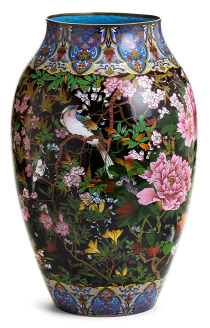 Appraisal: Impressive Japanese cloisonne enameled vasemeiji period