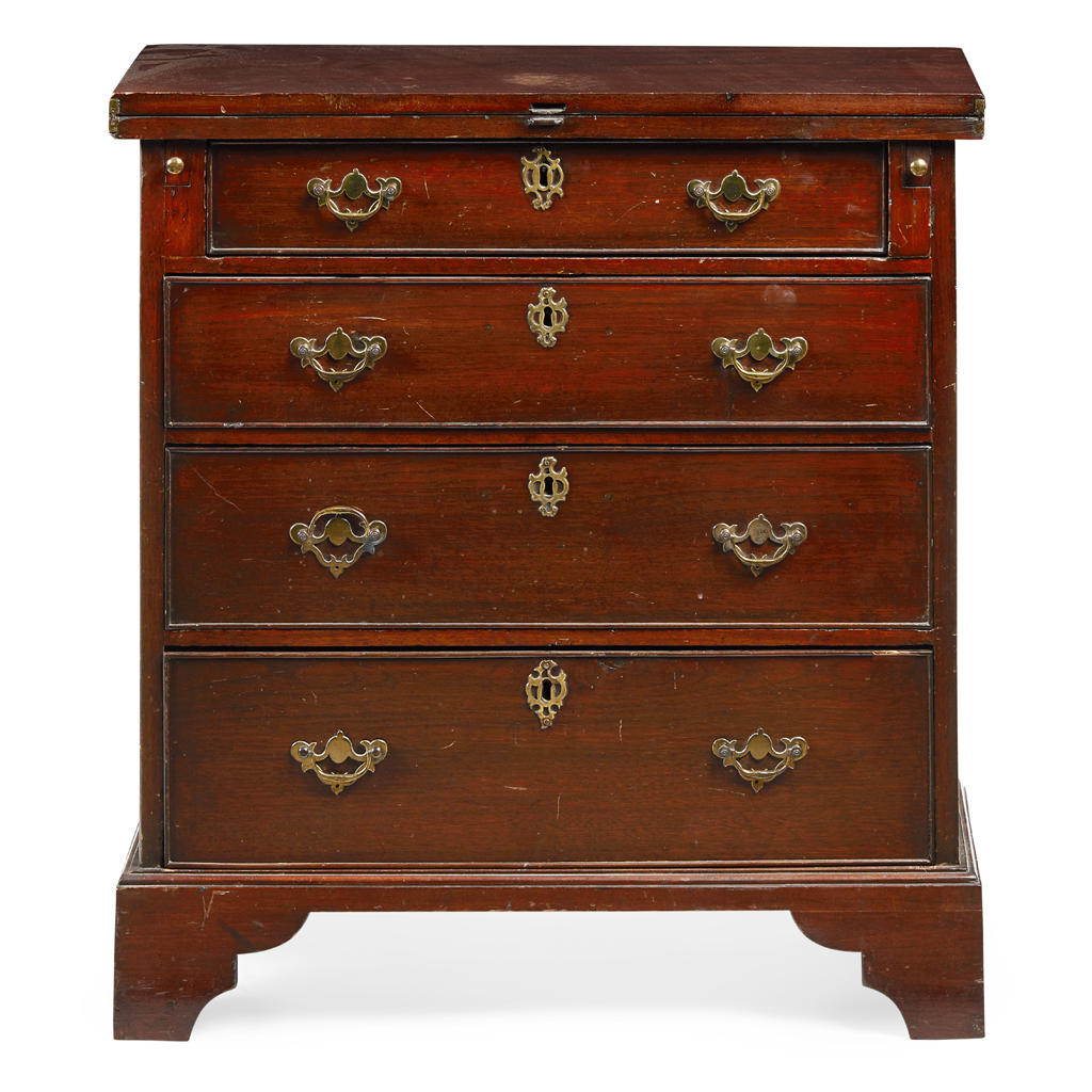 Appraisal: GEORGE II MAHOGANY BACHELOR'S CHEST OF DRAWERS MID TH CENTURY