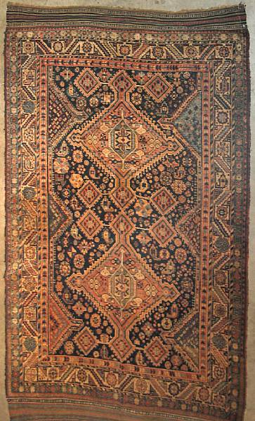 Appraisal: A Shiraz carpet Central Persia circa size approximately ft in