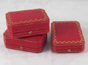 Appraisal: A mixed lot comprising three Cartier boxes two for earrings