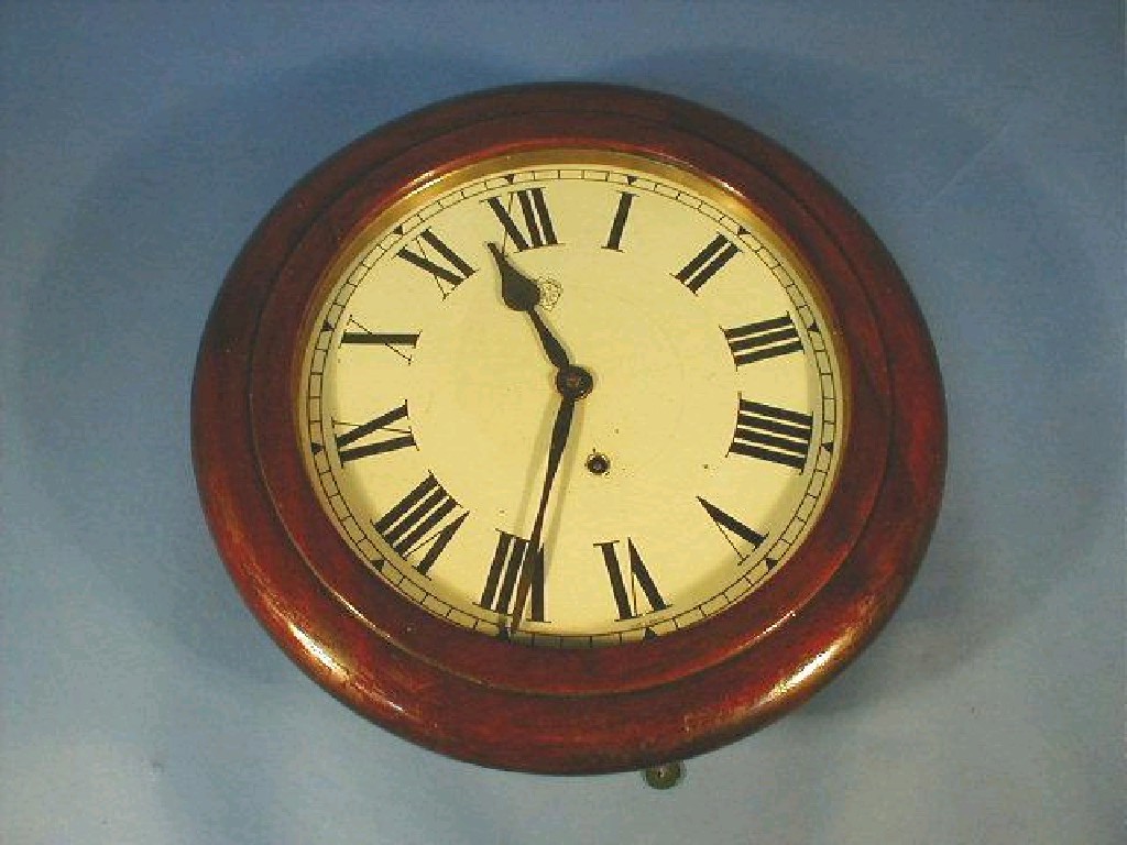 Appraisal: A thC circular wall clock with an enamel dial marked