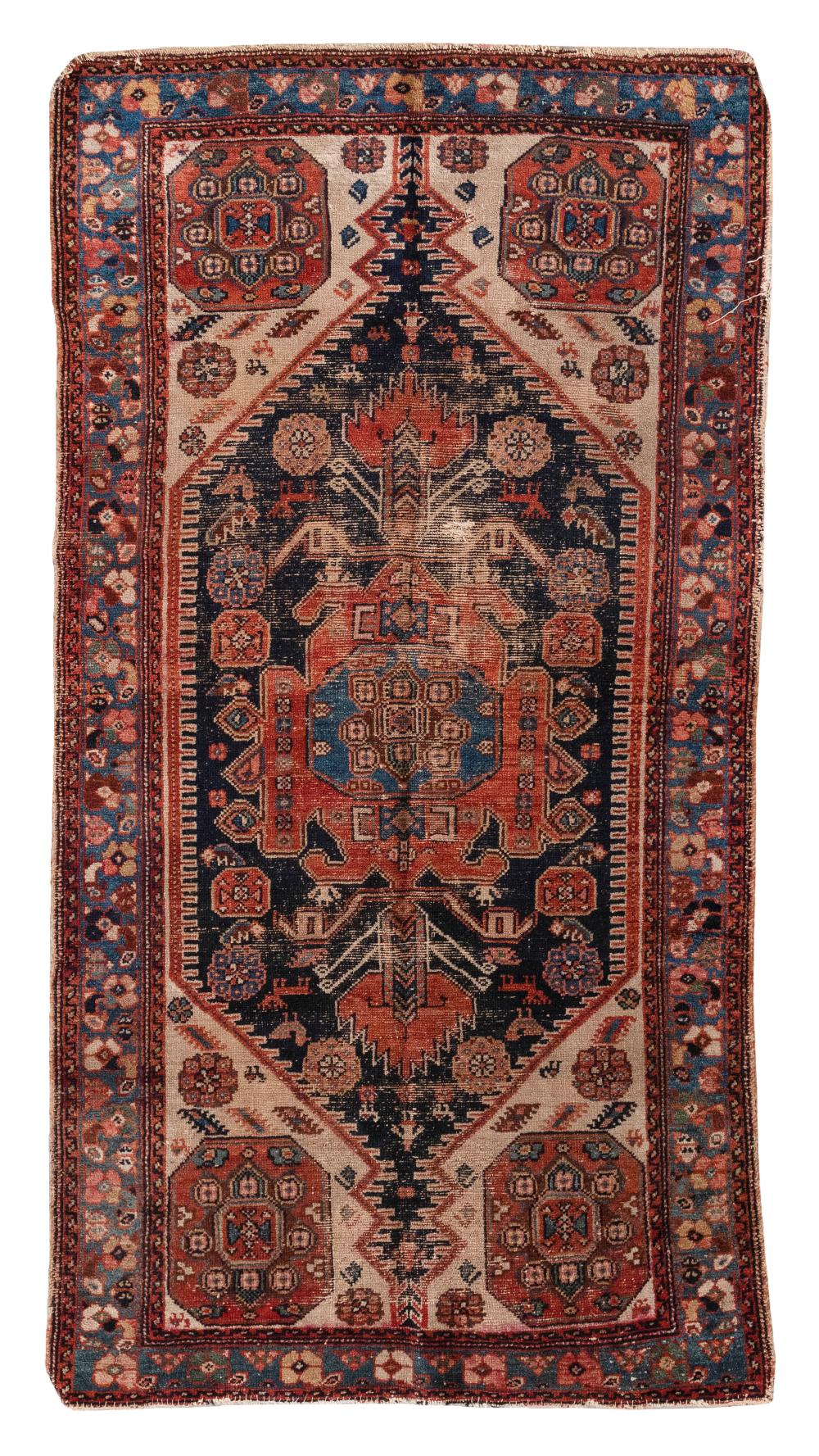 Appraisal: HAMADAN RUG X EARLY TH CENTURYHAMADAN RUG ' X '