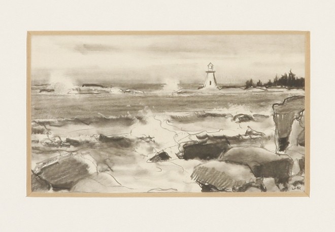 Appraisal: Harry Leith-Ross Indian Harbour Light pencil graphite on paper x