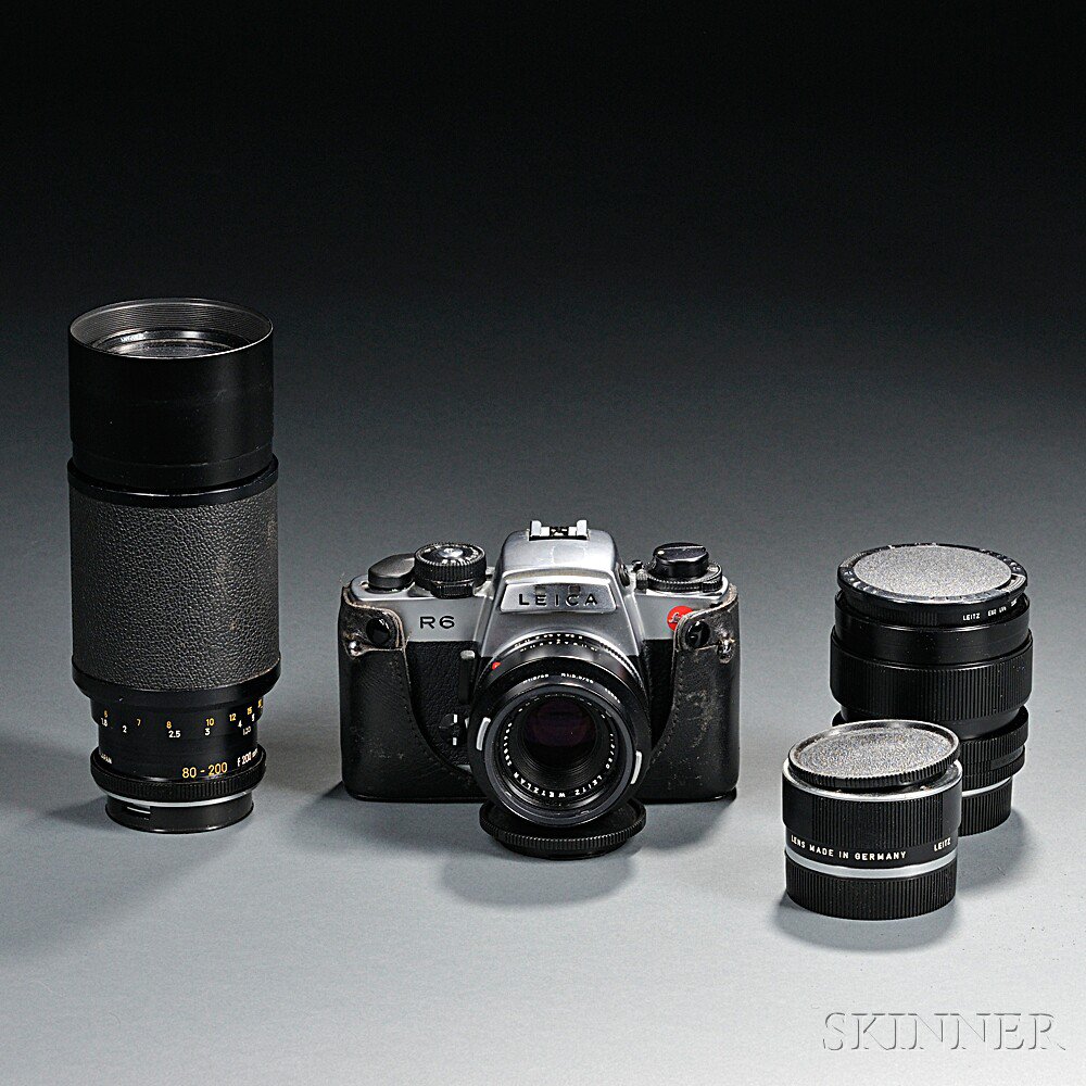 Appraisal: Leica R Body and Four Leitz Lenses Germany and Japan