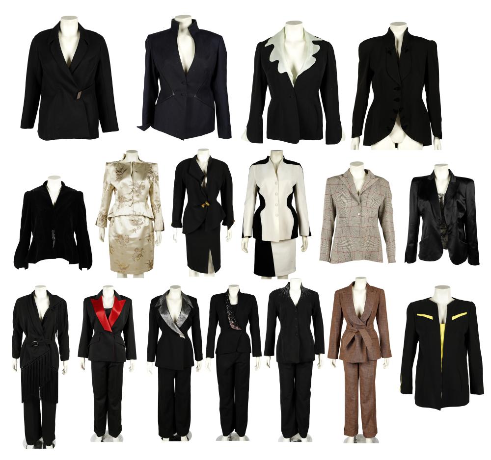 Appraisal: COLLECTION OF THIERRY MUGLER SUITS AND JACKETScomprising sizes ranging from