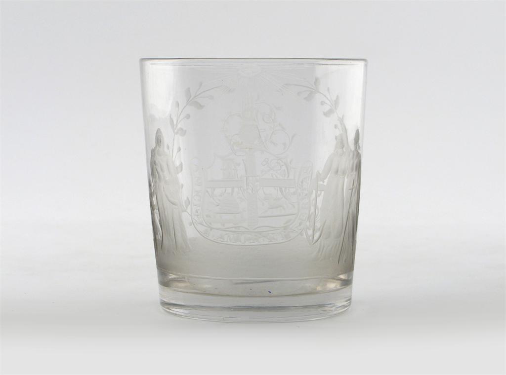 Appraisal: Masonic interest a glass low rummer