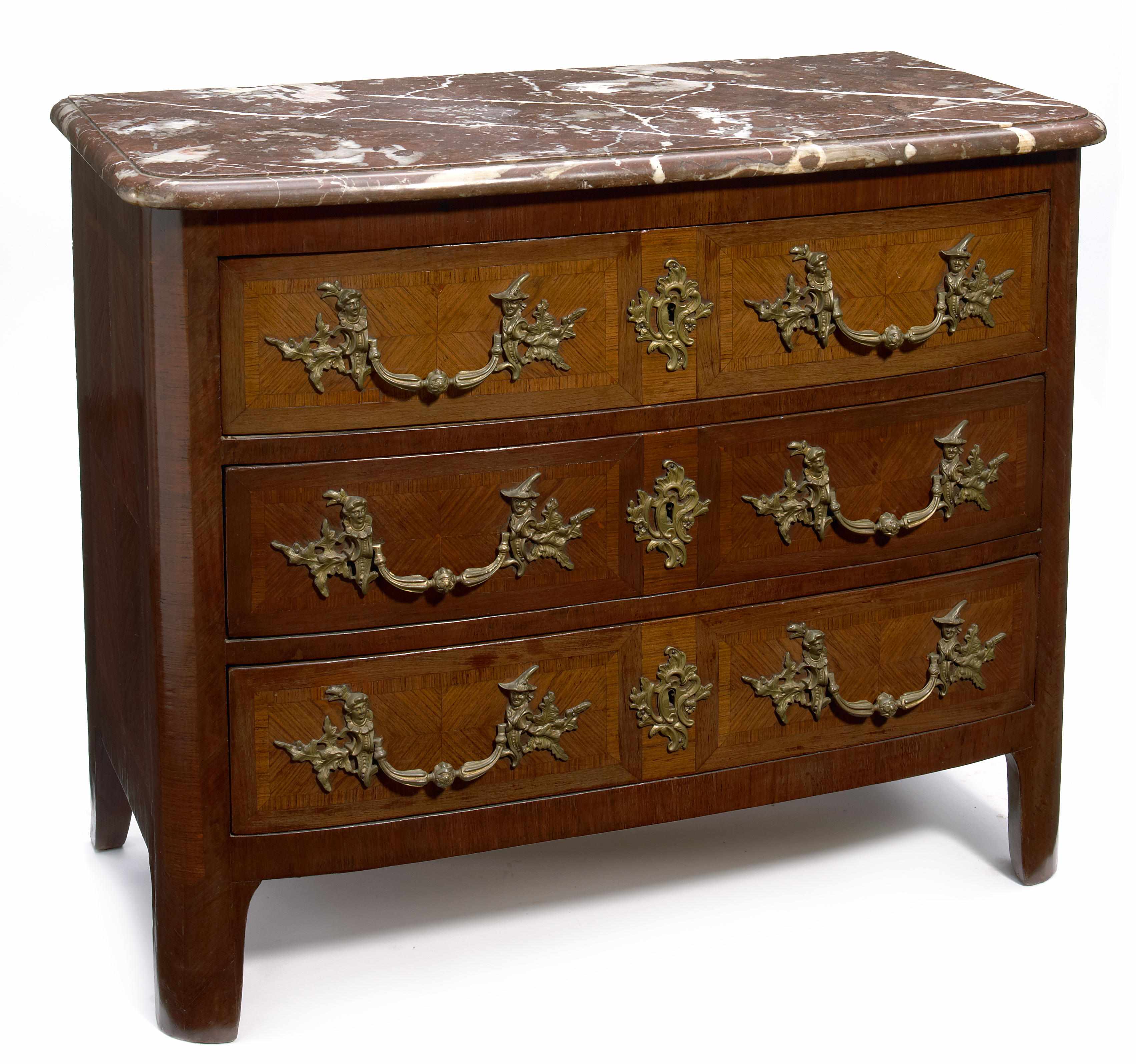 Appraisal: A Rgence inlaid walnut commode first half th centuryheight in