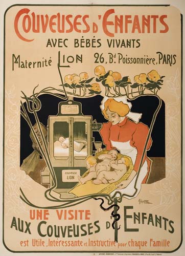 Appraisal: ADOLFO HOHENSTEIN - COUVEUSES D'ENFANTS x inches Affiches Reverchon Paris