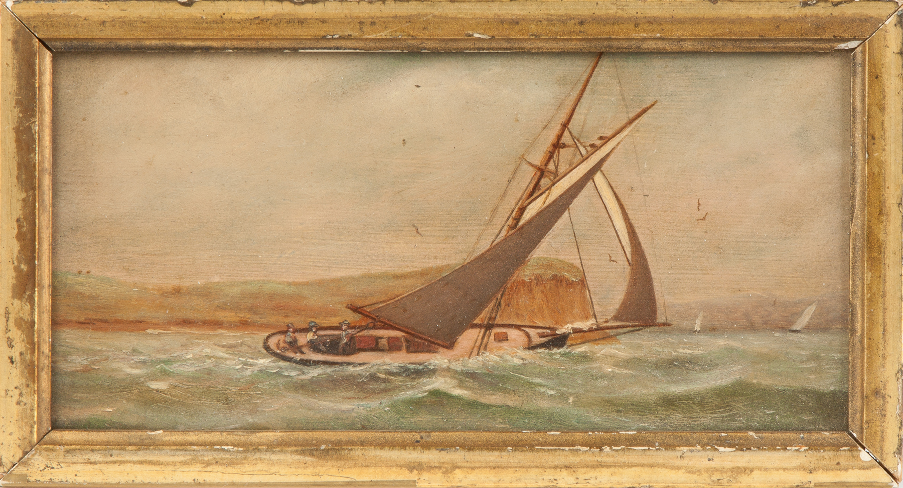 Appraisal: Seascape with Sloop th cent Oil on board