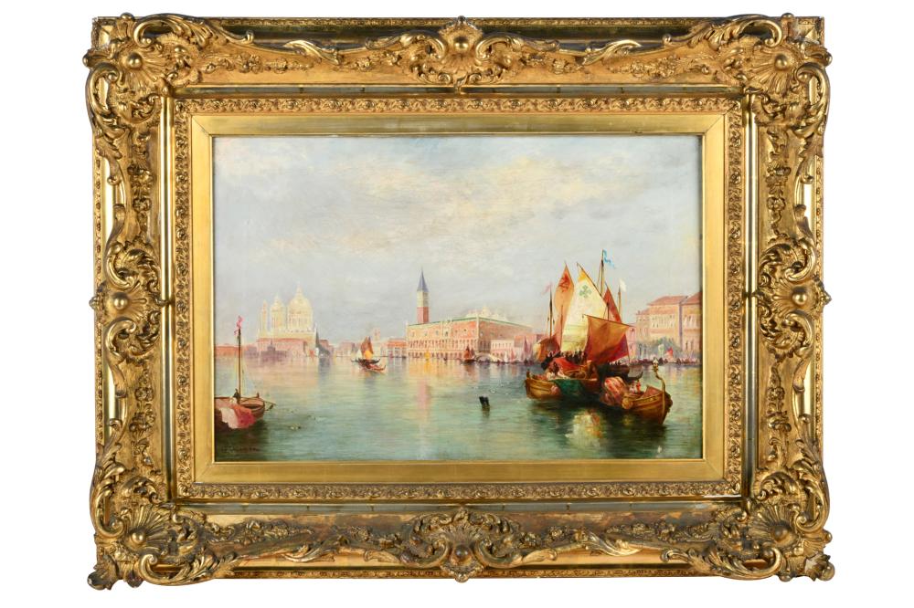 Appraisal: VENETIAN CANAL SCENEoil on canvas signed 'G Chapman' lower left