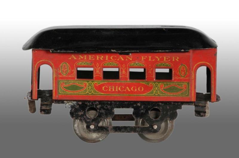 Appraisal: American Flyer Metzel Chicago Passenger Car Description Early o-gauge Four