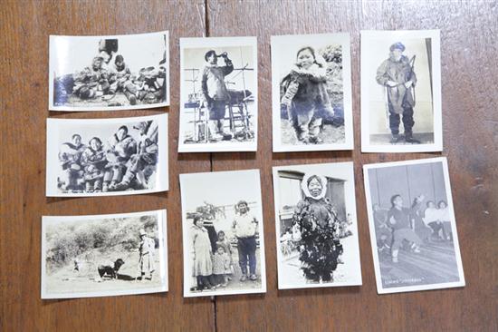 Appraisal: NINE ALASKA REAL PHOTO POSTCARDS WITH NATIVE AMERICANS Early th