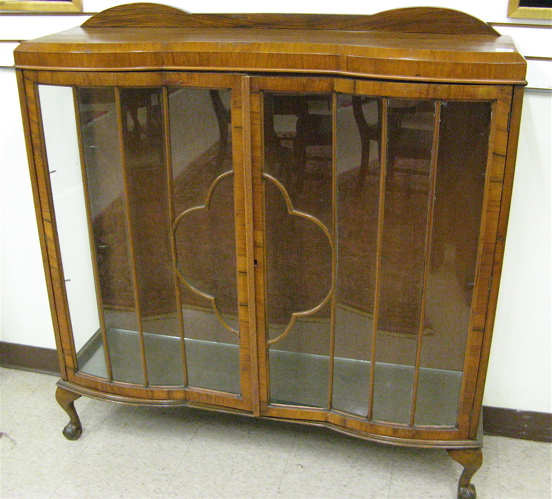 Appraisal: QUEEN ANNE STYLE CHINA DISPLAY CABINET English early th century