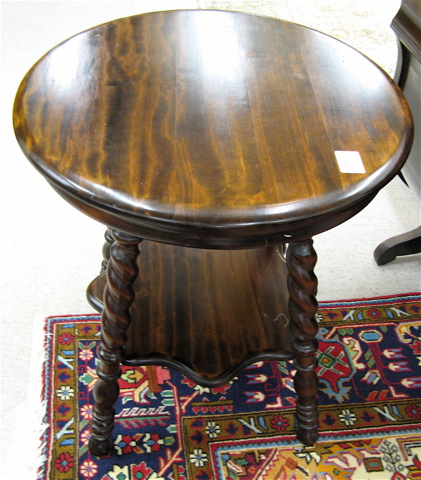 Appraisal: LATE VICTORIAN MAHOGANY LAMP TABLE American early th century having