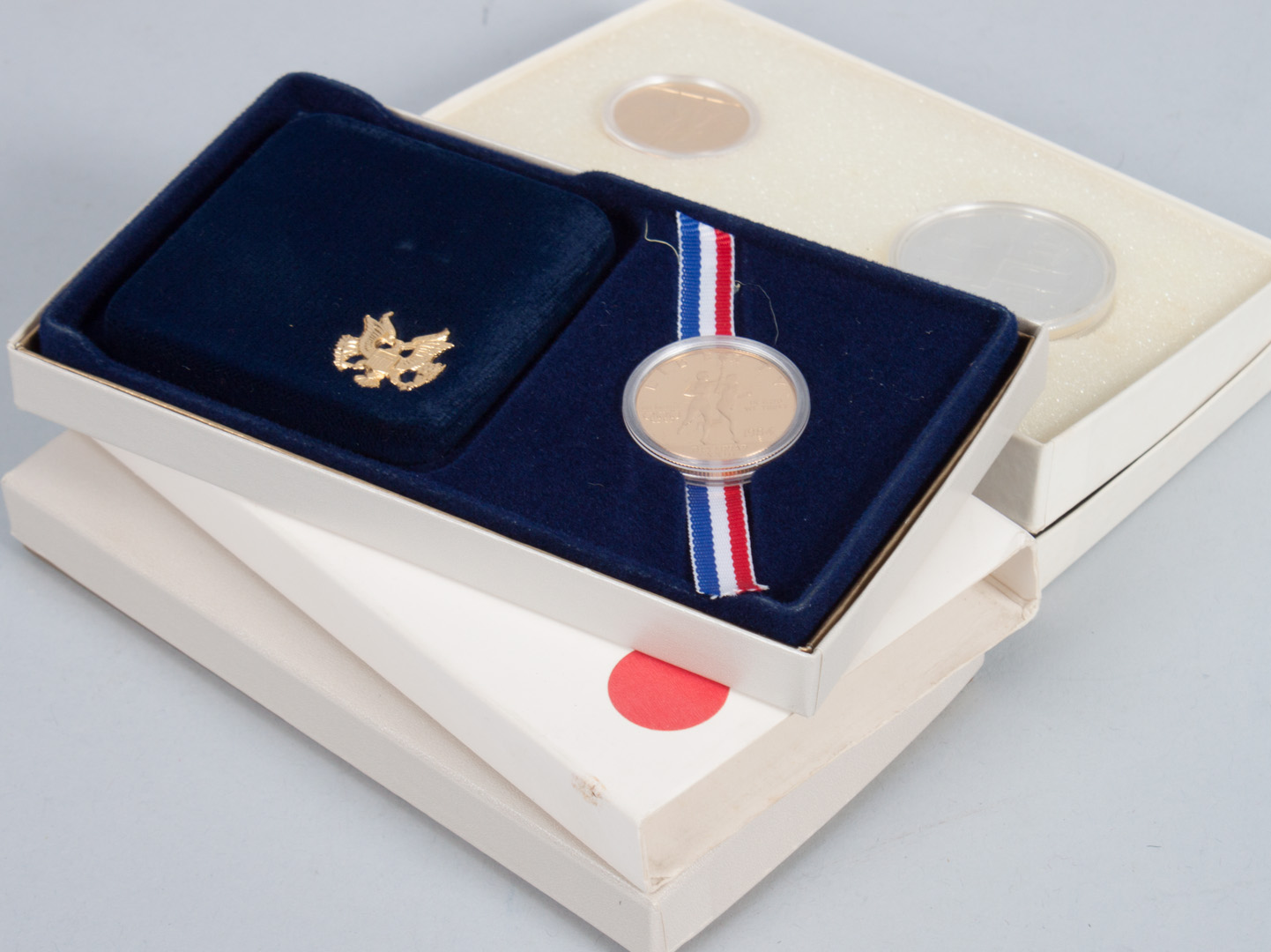 Appraisal: U S Gold Commemorative Proofs including one -P Olympic Gold