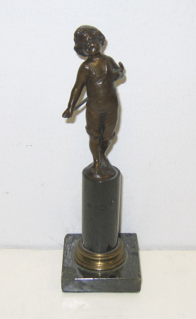 Appraisal: PAUL L KOWALCZEWSKI - Patinated cast bronze miniature figure of