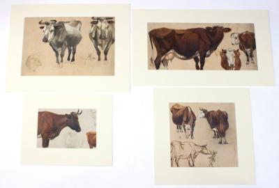 Appraisal: Henry William Banks Davis RA - Cattle four studies oil