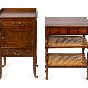 Appraisal: Two Georgian Style Mahogany Side Tables th Century Height of