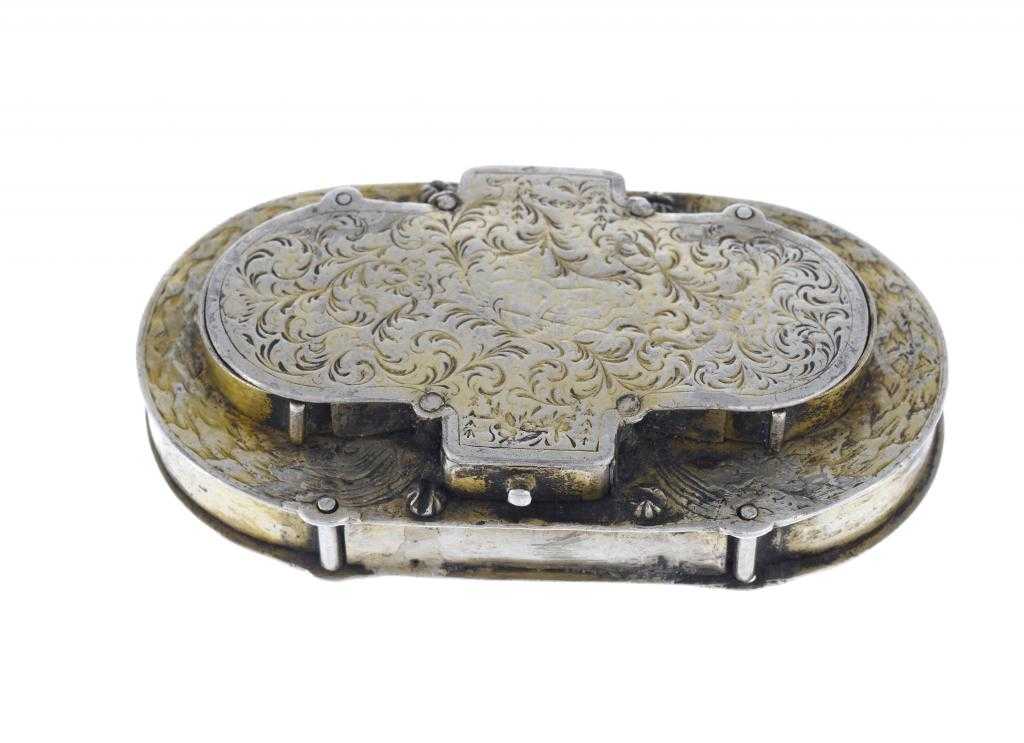 Appraisal: AN EARLY CONTINENTAL SILVER GILT SPICE BOX PROBABLY DUTCH in