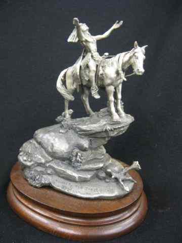 Appraisal: Chilmark Pewter Figurine of Indian on horseback ''Appeal to the