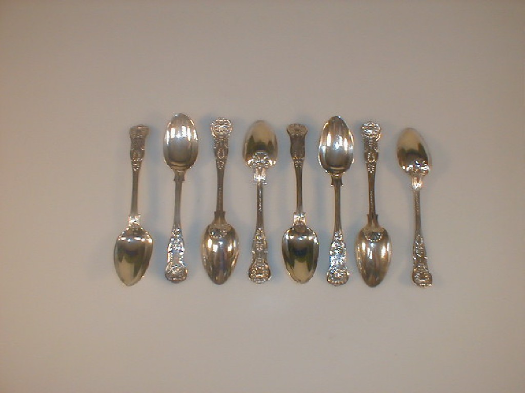 Appraisal: A matched set of eight Victorian silver Kings pattern teaspoons